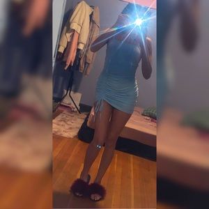 Ruched Mini/Midi Dress